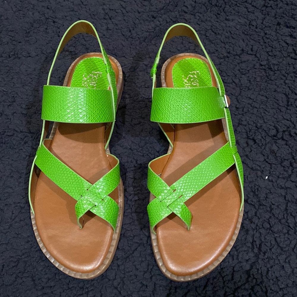 Bright Green Franco Sarto Sandals NWOT